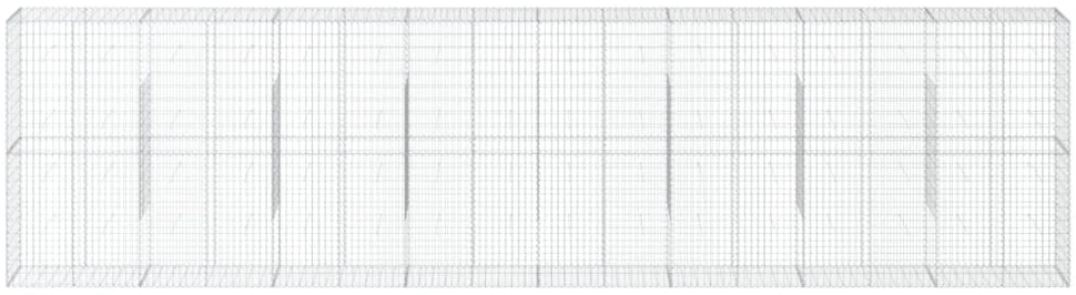 Gabiono krepšys su dangčiu, 800x50x200cm, galvanizuota geležis