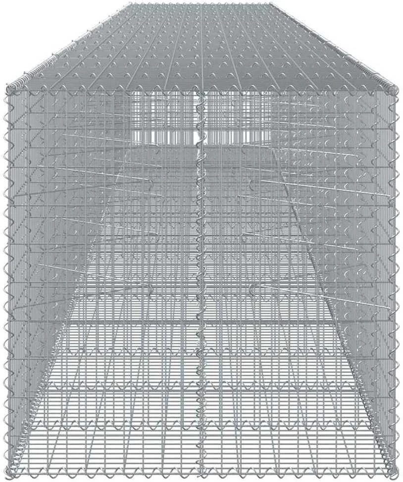Gabiono krepšys su dangčiu, 850x100x100cm, galvanizuota geležis