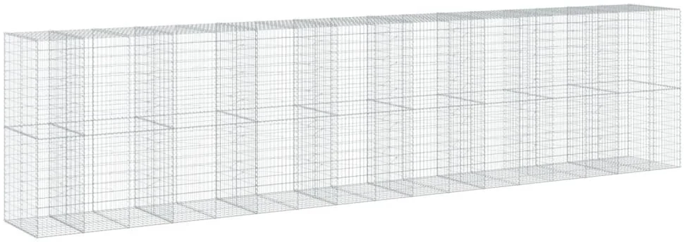 Gabiono krepšys su dangčiu, 850x100x200cm, galvanizuota geležis