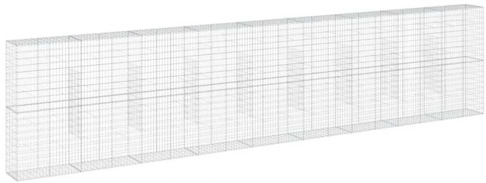 Gabiono krepšys su dangčiu, 900x50x200cm, galvanizuota geležis