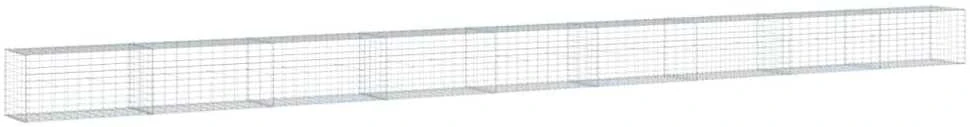 Gabiono krepšys su dangčiu, 900x50x50cm, galvanizuota geležis