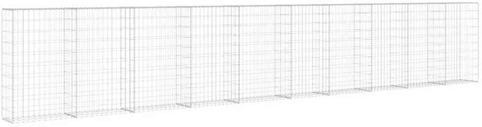Gabiono siena su dang., galvanizuotas plienas, 600x30x100cm