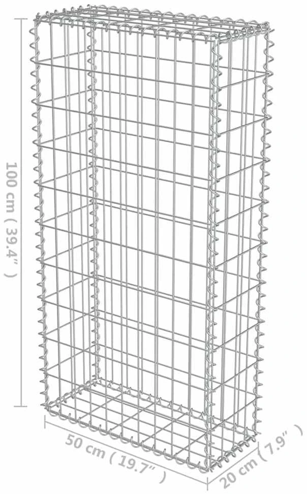 Gabiono siena su dang., galvanizuotas plienas, 50x20x100cm
