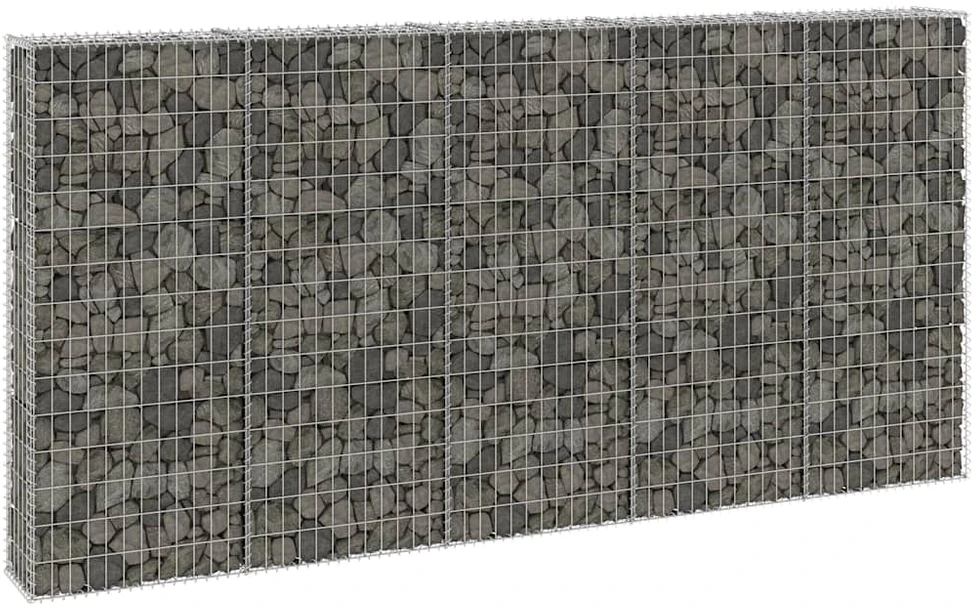 Gabiono siena su dangčiais, 300x30x150cm, galvanizuotas plienas