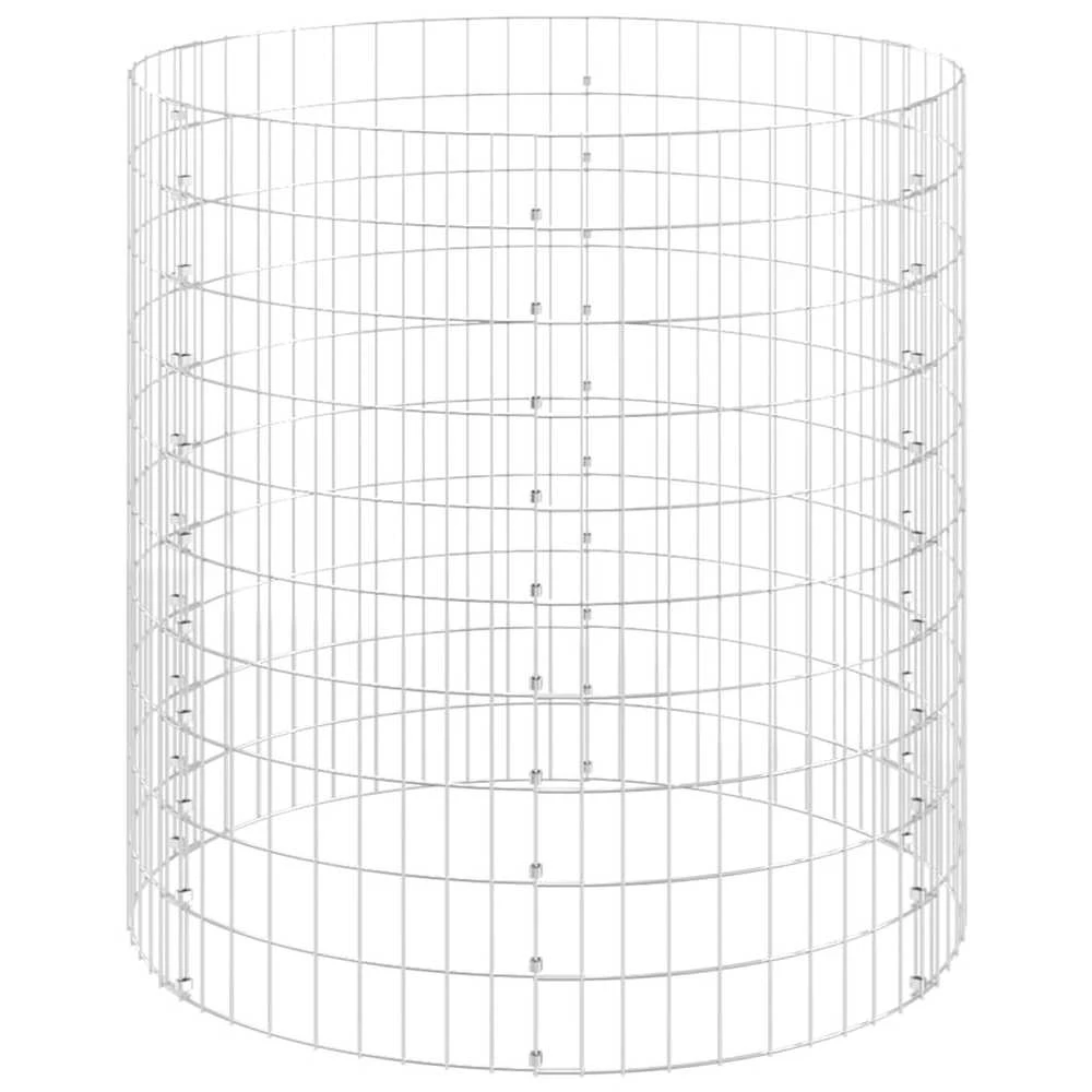 Gabiono stulpas, 100x100cm, galvanizuotas plienas, apskritas
