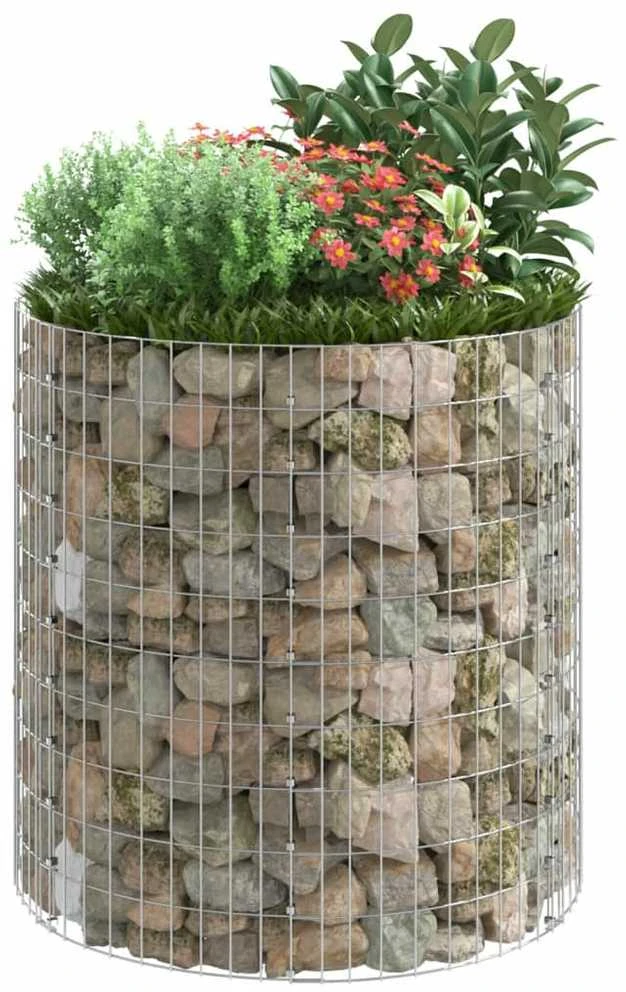 Gabiono stulpas, 100x100cm, galvanizuotas plienas, apskritas
