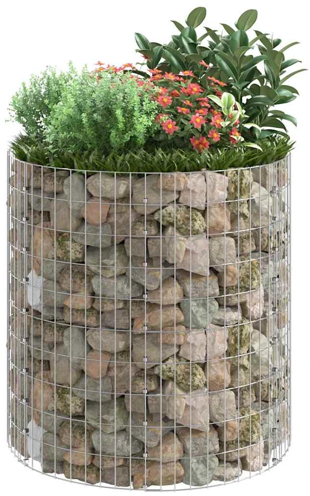 Gabiono stulpas, 100x100cm, galvanizuotas plienas, apskritas