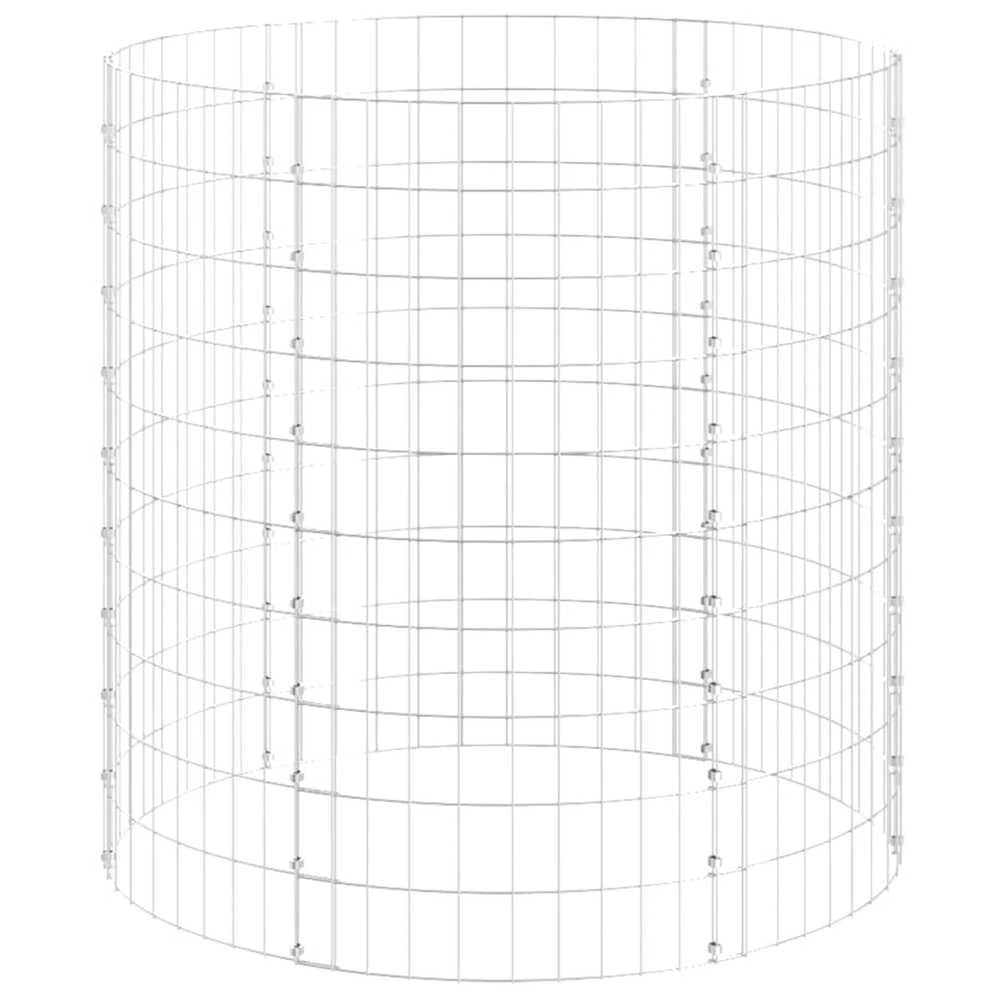 Gabiono stulpas, 100x100cm, galvanizuotas plienas, apskritas
