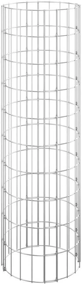 Gabiono stulpas, 30x100cm, galvanizuotas plienas, apskritas