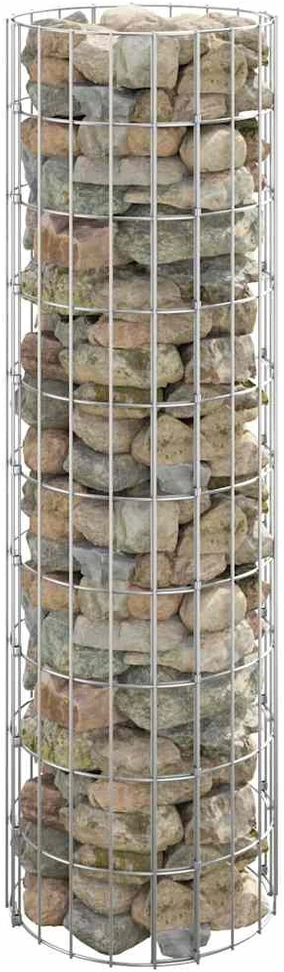 Gabiono stulpas, 30x100cm, galvanizuotas plienas, apskritas