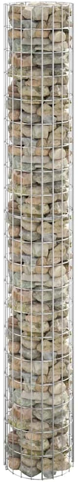 Gabiono stulpas, 30x200cm, galvanizuotas plienas, apskritas
