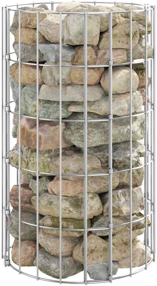 Gabiono stulpas, 30x50cm, galvanizuotas plienas, apskritas