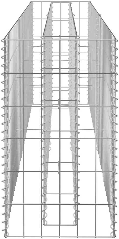 Gabiono vazonas, 180x30x60cm, galvanizuotas plienas, aukštas