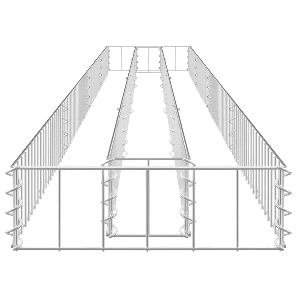 Gabiono vazonas, 360x30x10cm, galvanizuotas plienas, aukštas