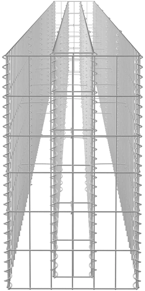 Gabiono vazonas, 450x30x60cm, galvanizuotas plienas, aukštas
