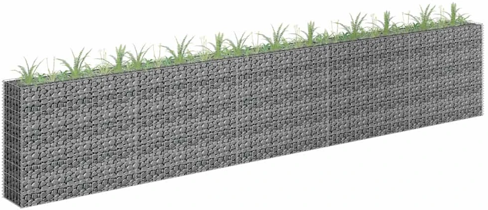 Gabiono vazonas, 450x30x90cm, galvanizuotas plienas, aukštas