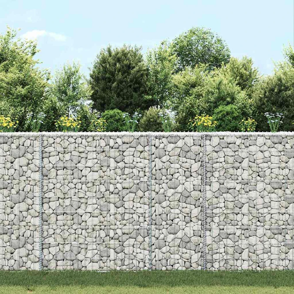 Gabiono vazonas, 80x20x100cm, galvanizuotas plienas, aukštas