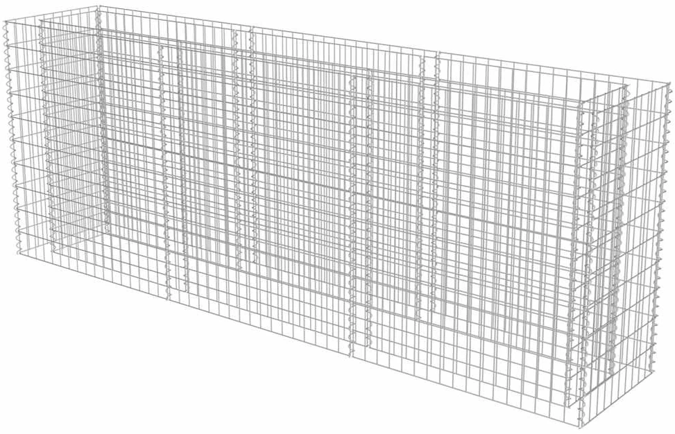 Gabiono vazonas, galvanizuotas plienas, 270x50x100cm, aukštas