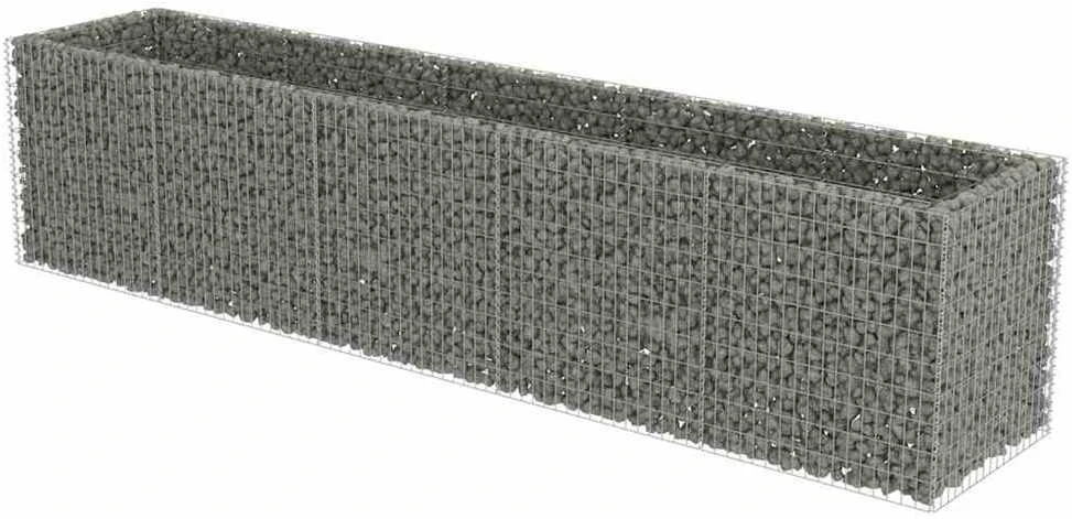 Gabiono vazonas, galvanizuotas plienas, 450x90x100cm, aukštas