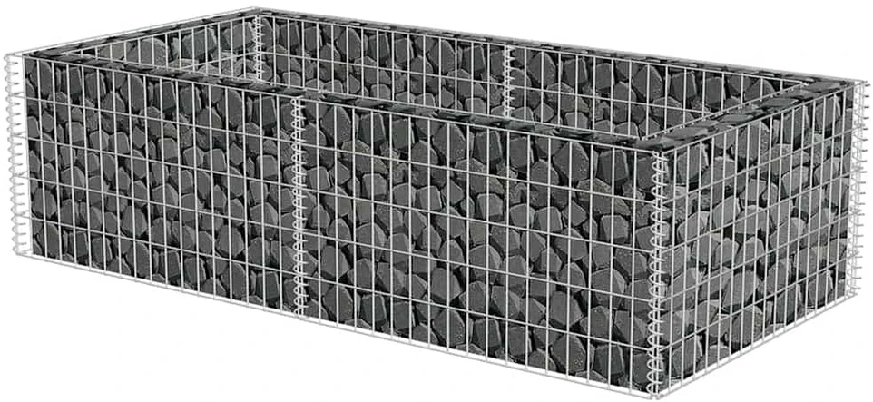 Gabiono vazonas, galvanizuotas plienas, 180x90x50cm