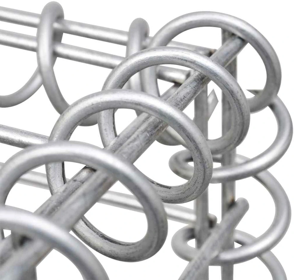 Gabionų krepšiai, 3 vnt., 25x25x197cm, galvanizuotas plienas