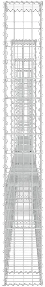 Gabionų krepšiai su 6 kolonomis, 620x20x150cm, geležis