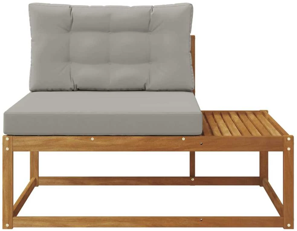 Lauko galinė sofa su pagalve Natūrali 115 x 83 x 73 cm