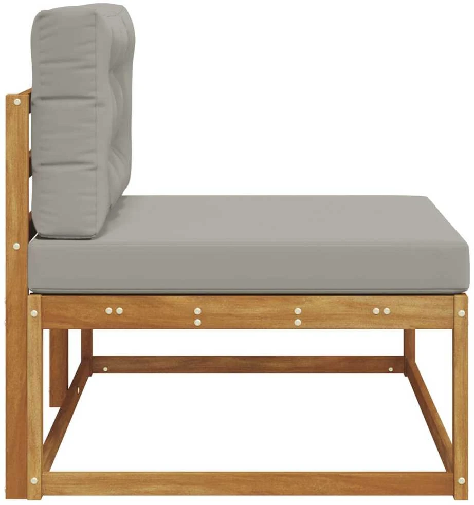 Lauko galinė sofa su pagalve Natūrali 115 x 83 x 73 cm