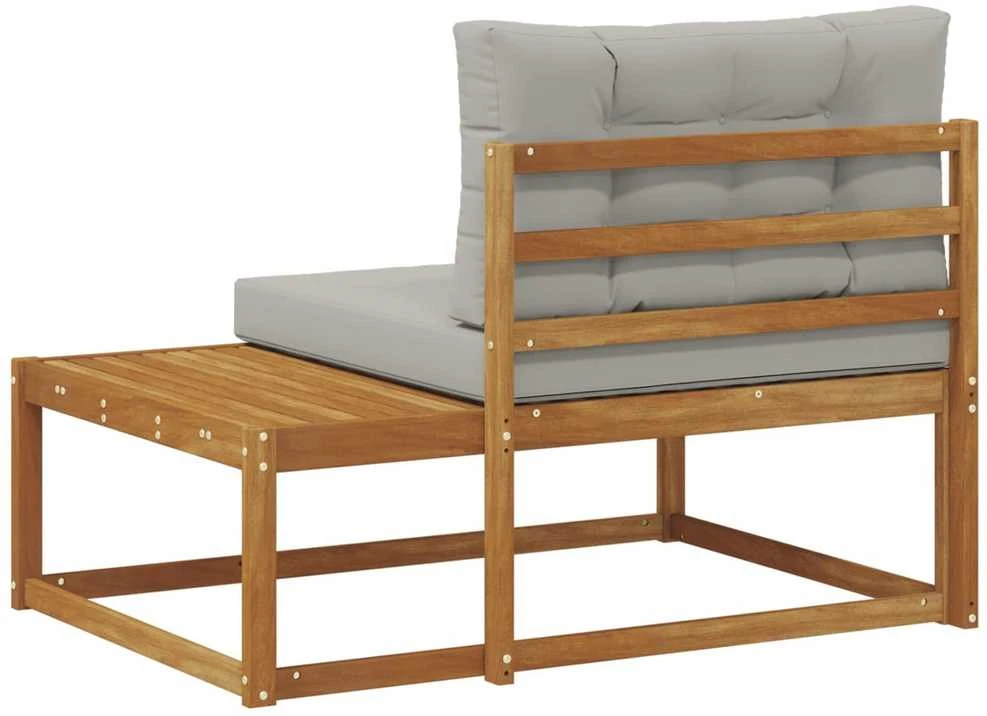 Lauko galinė sofa su pagalve Natūrali 115 x 83 x 73 cm
