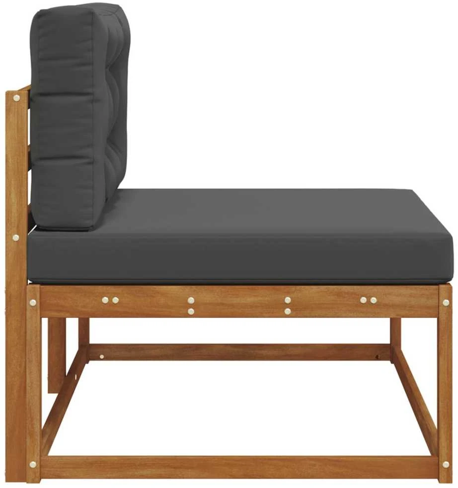 Lauko galinė sofa su pagalve Natūrali 115 x 83 x 73 cm