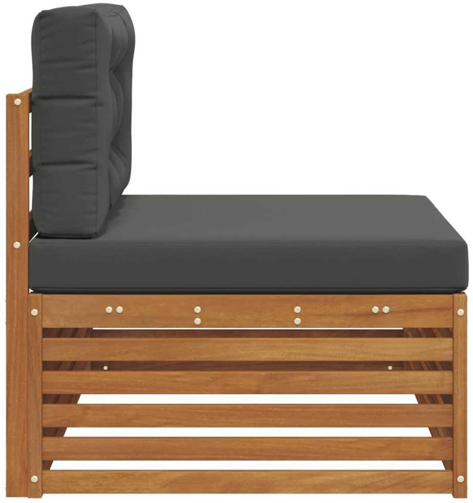 Lauko galinė sofa su pagalve Natūrali 115 x 83 x 73 cm
