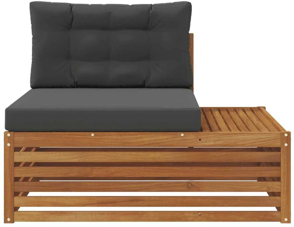 Lauko galinė sofa su pagalve Natūrali 115 x 83 x 73 cm