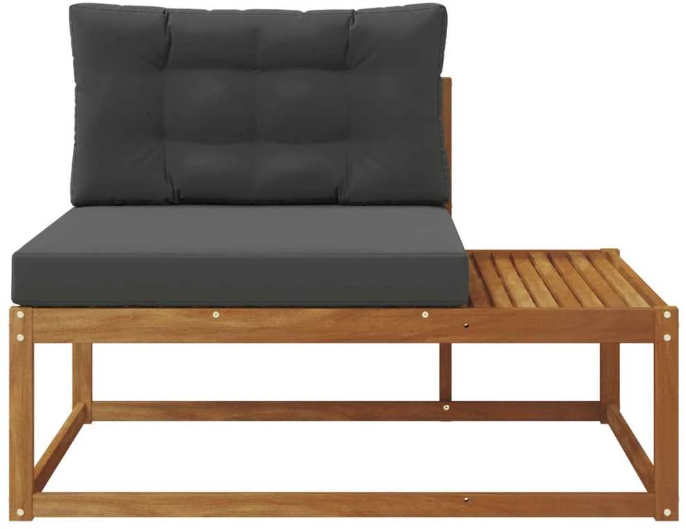Lauko galinė sofa su pagalve Natūrali 115 x 83 x 73 cm