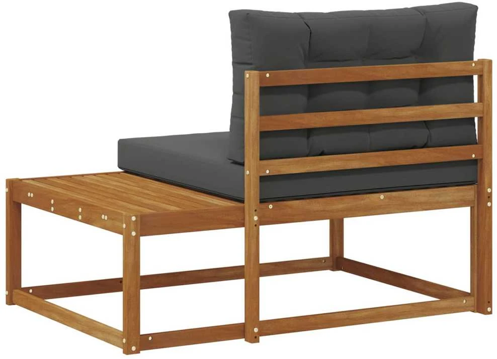 Lauko galinė sofa su pagalve Natūrali 115 x 83 x 73 cm