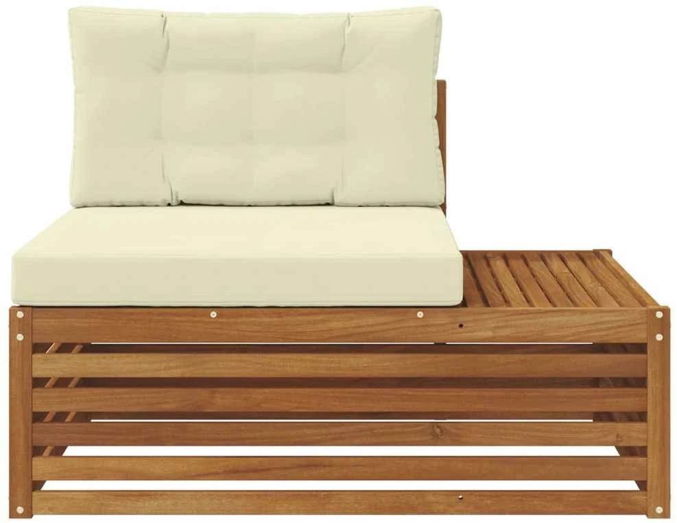 Lauko galinė sofa su pagalve Natūrali 115 x 83 x 73 cm