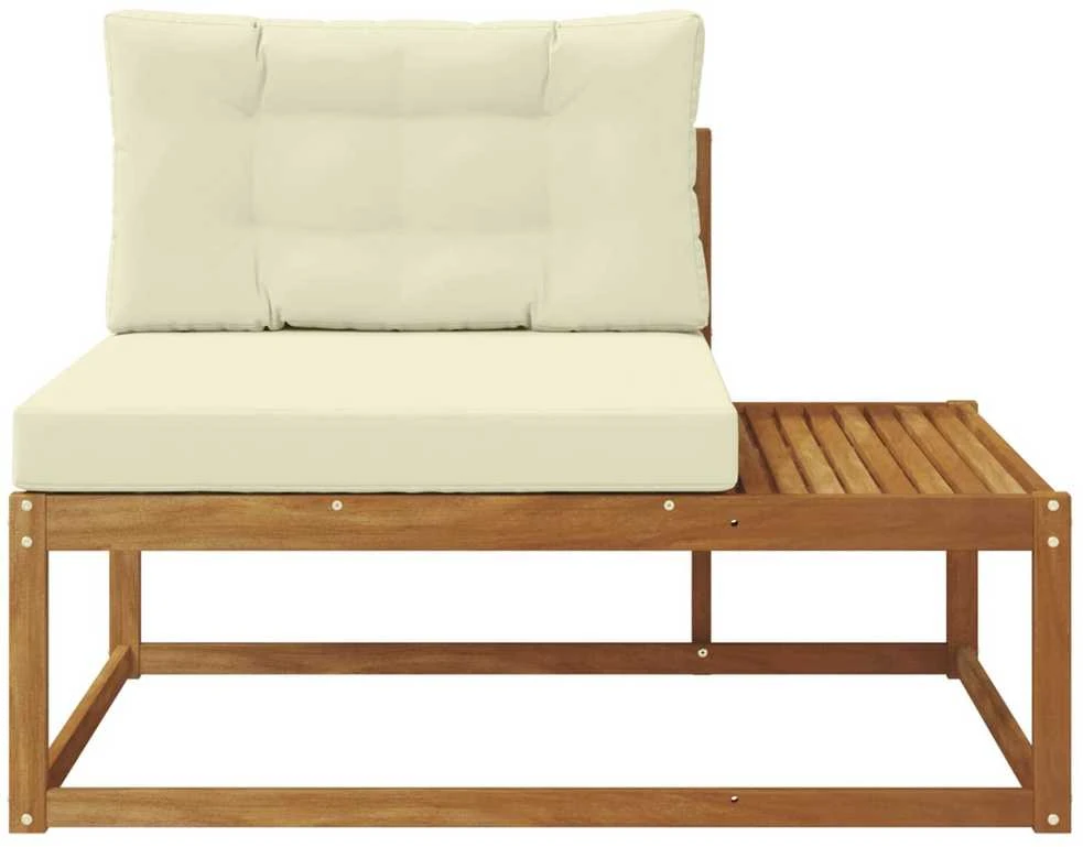 Lauko galinė sofa su pagalve Natūrali 115 x 83 x 73 cm