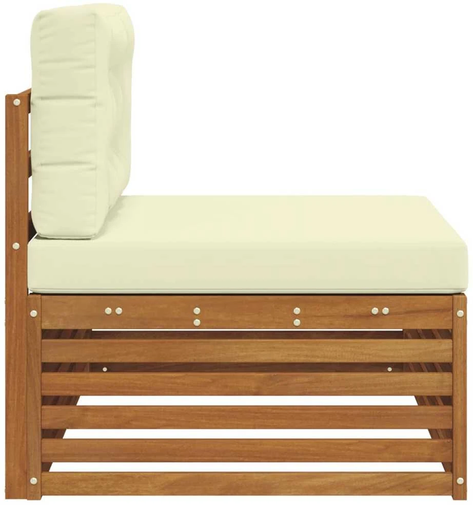 Lauko galinė sofa su pagalve Natūrali 115 x 83 x 73 cm