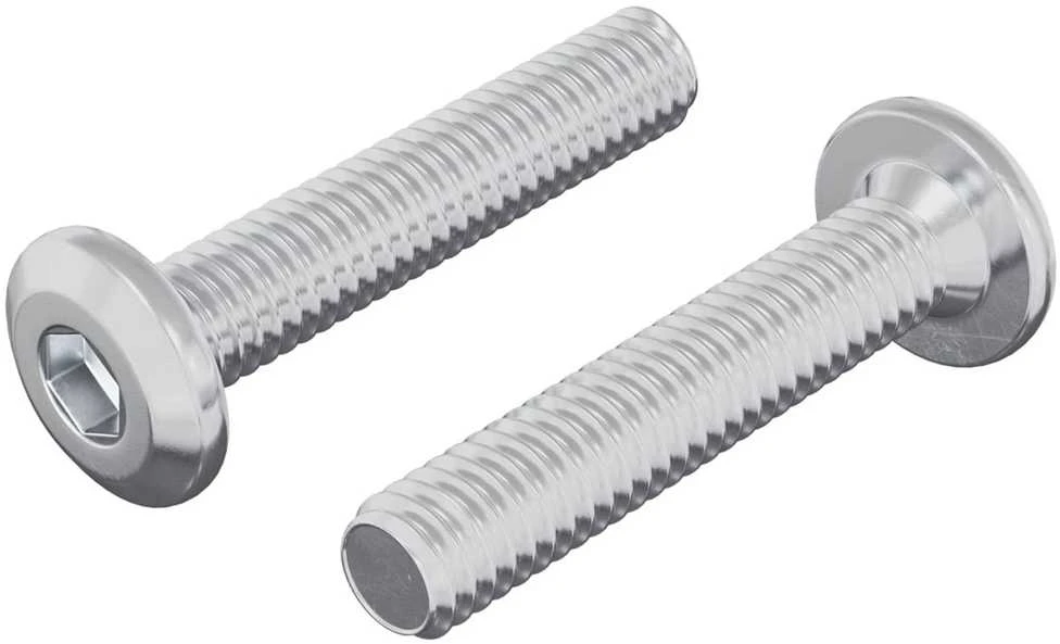 Galvos užrakto varžtas 2 vnt. Sidabro M6 x 30 mm Plienas