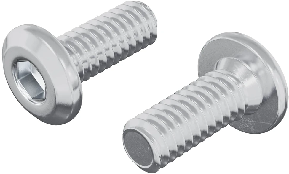 Galvos užrakto varžtas 2 vnt. Sidabro M6 x 15 mm Plienas