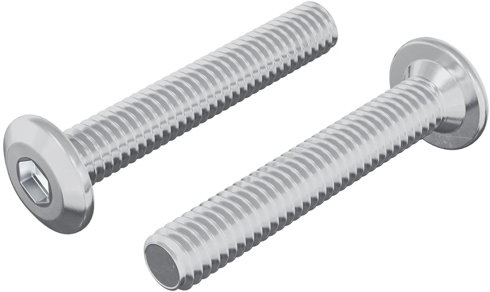 Galvos užrakto varžtas 2 vnt. Sidabro M6 x 35 mm Plienas