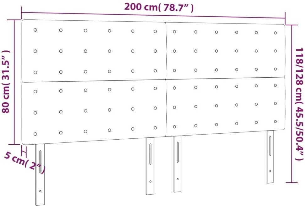 Galvūgaliai, 4vnt., kapučino, 100x5x78/88 cm, dirbtinė oda