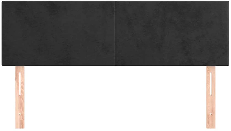 Galvūgaliai, 2vnt., juodos spalvos, 72x5x78/88cm, aksomas