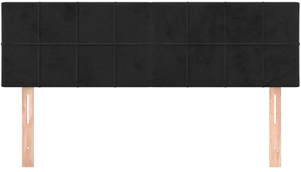 Galvūgaliai, 2vnt., juodos spalvos, 72x5x78/88cm, aksomas