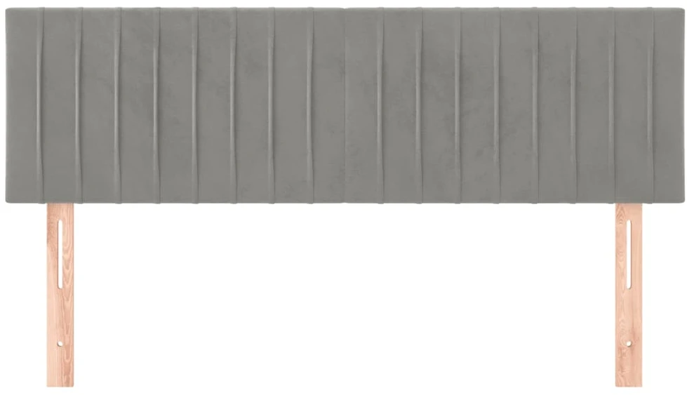 Galvūgaliai, 2vnt., šviesiai pilki, 72x5x78/88cm, aksomas