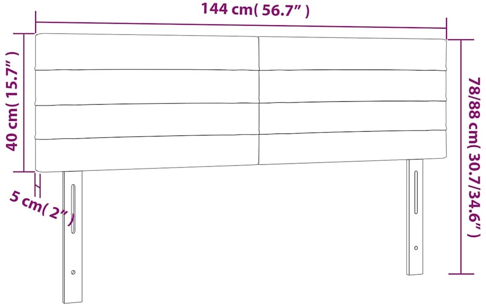 Galvūgaliai, 2vnt., tamsiai pilki, 72x5x78/88cm, audinys