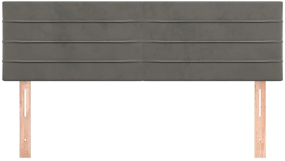 Galvūgaliai, 2vnt., tamsiai pilki, 72x5x78/88cm, aksomas