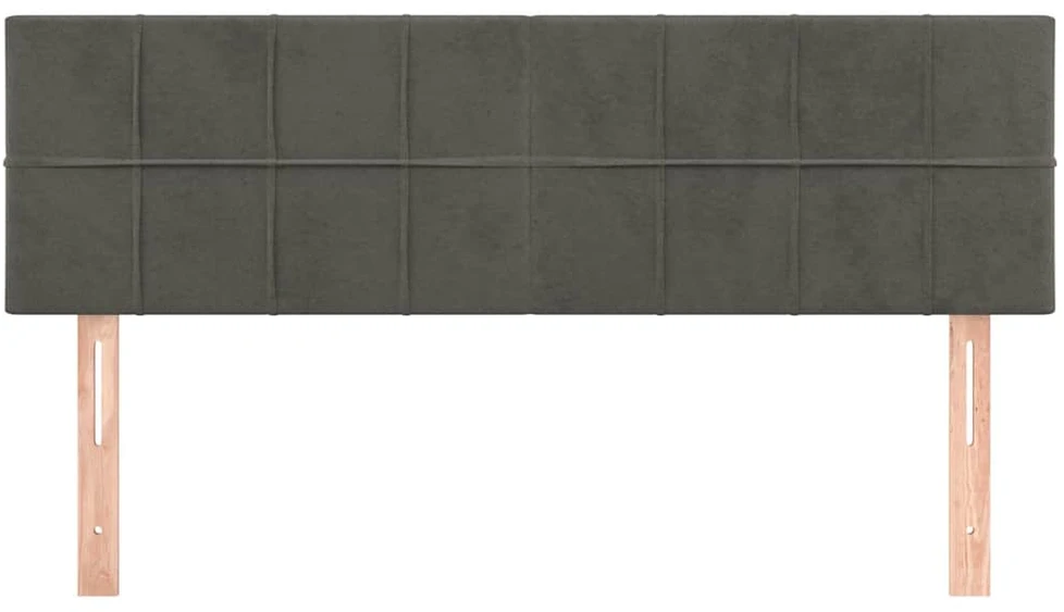 Galvūgaliai, 2vnt., tamsiai pilki, 72x5x78/88cm, aksomas