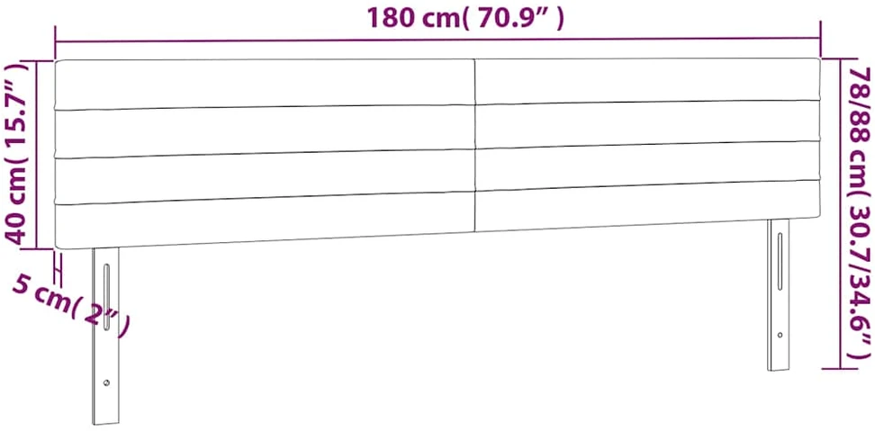 Galvūgalis, 2vnt.,tamsiai pilkos spalvos,90x5x78/88cm, audinys