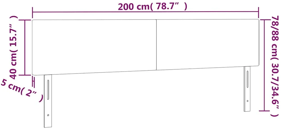 Galvūgalis, 2vnt.,tamsiai pilkos spalvos,100x5x78/88cm, aksomas