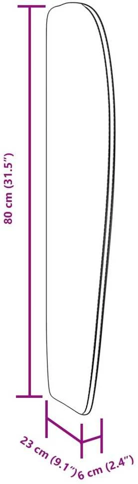 Galvūgalio ausis Juoda 80 x 23 x 6 cm audinys